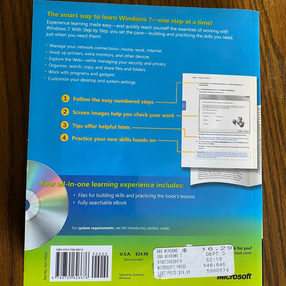 Microsoft Step by Step Windows 7 Reference Book & CD - Picture 2 of 5